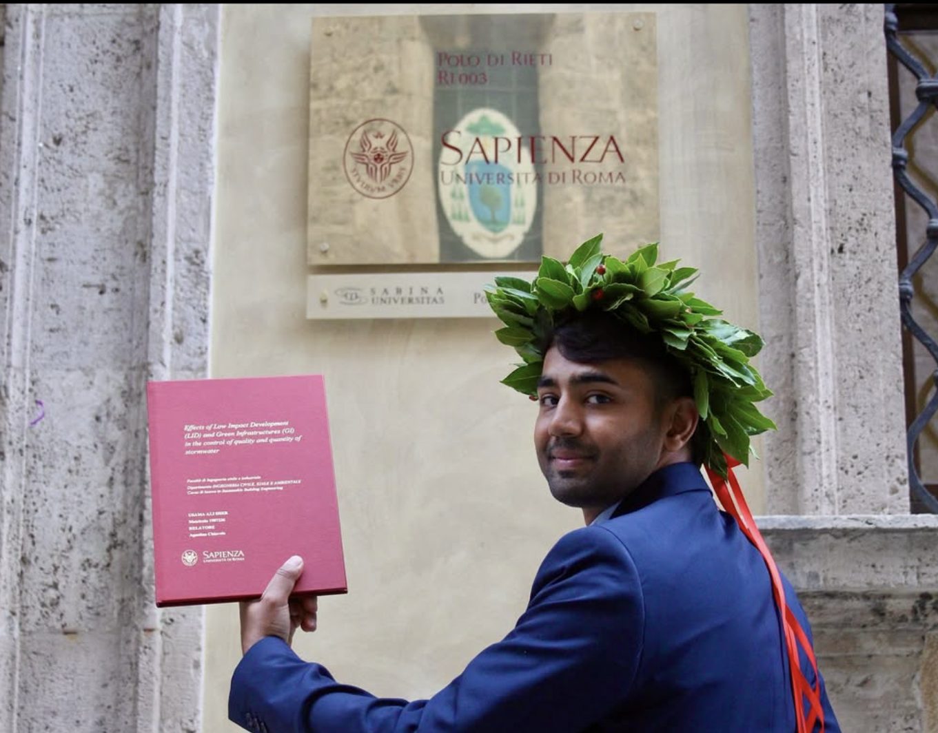 Holding the printed and bound thesis