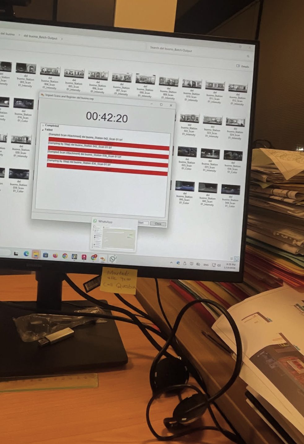 Scan registration batch running in Trimble RealWorks